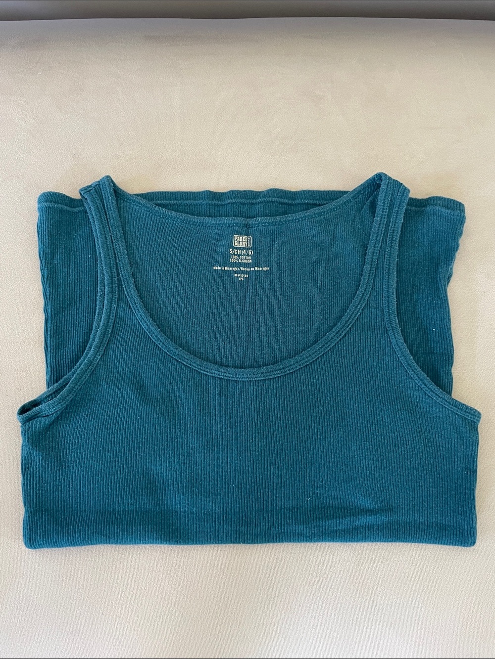 Copper Key Light Olive Ribbed Tank Top - Picture 4 of 5